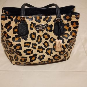 Coach leopard crossbody handbag ocelot